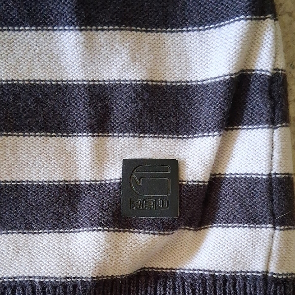 G Star Raw Navy and White Striped Women's Cardigan - Picture 4 of 10